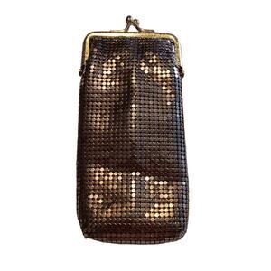 Vanessa Fashion Imports Gold Mesh Snap Close Cigarette Case Vintage 7"l x 3.5"w